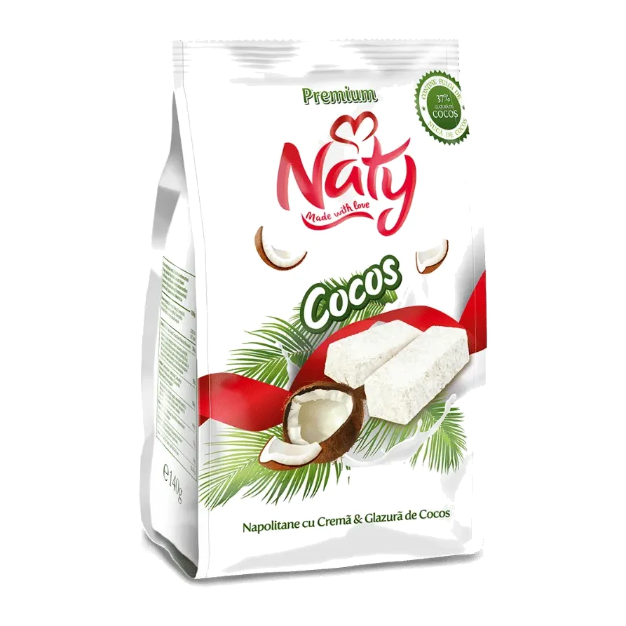 Naty Premium – Ostya kókuszkrémmel és -bevonattal 140 g