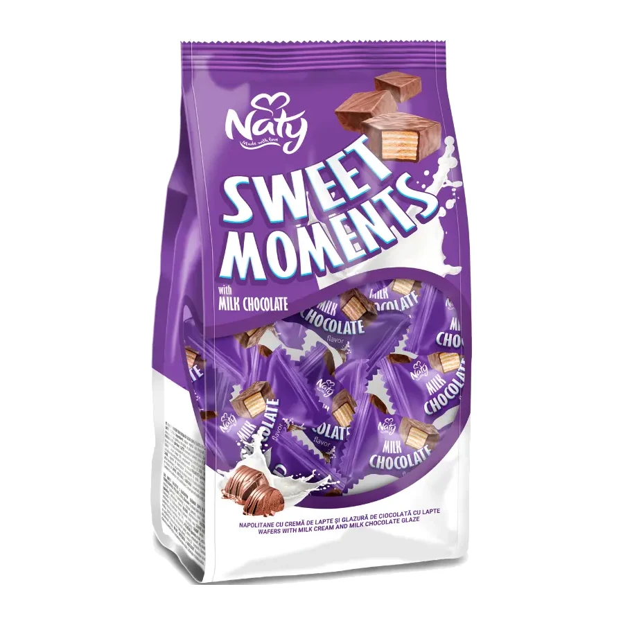 Naty Sweet Moments – ostya tejkrémmel és tejcsokoládé bevonattal 700 g