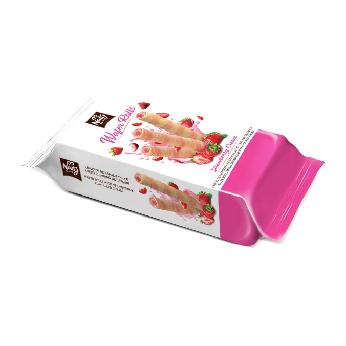 Naty Wafer Rolls – Bécsi ostyatekercsek epres krémmel 115 g