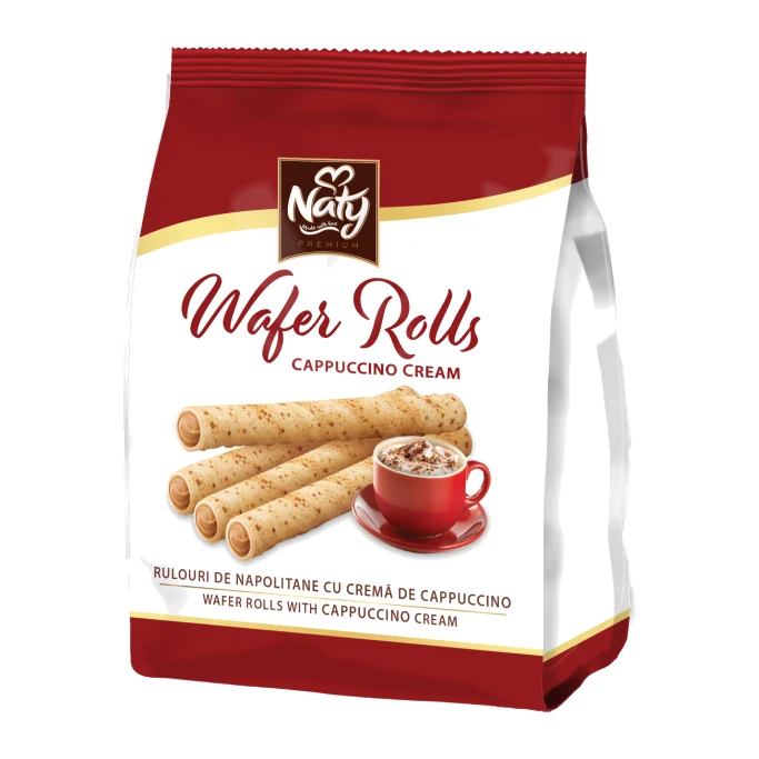 Naty Wafer Rolls – Ostyatekercsek Cappuccino Krémmel 100 g