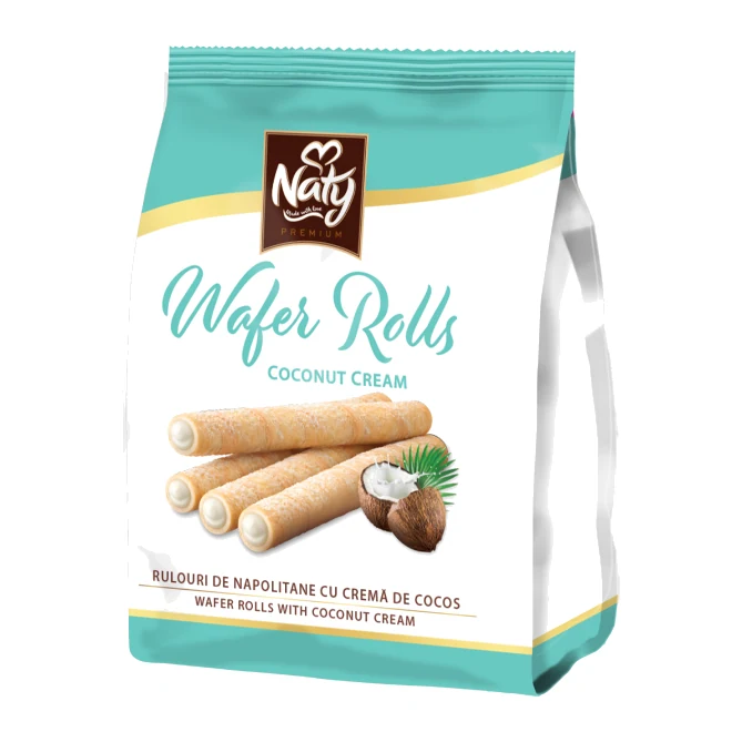Naty Wafer Rolls – Ostyatekercsek kókuszkrémmel 100 g