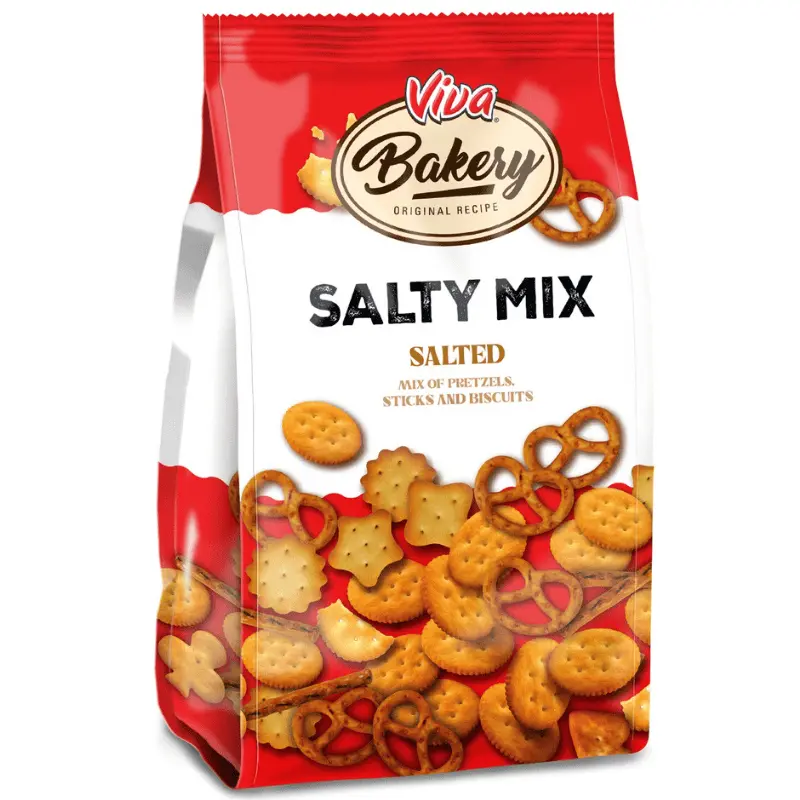 Viva Bakery Salty Mix – Mix de Covrigei, Stixuri și Biscuiți Sărați 300 g