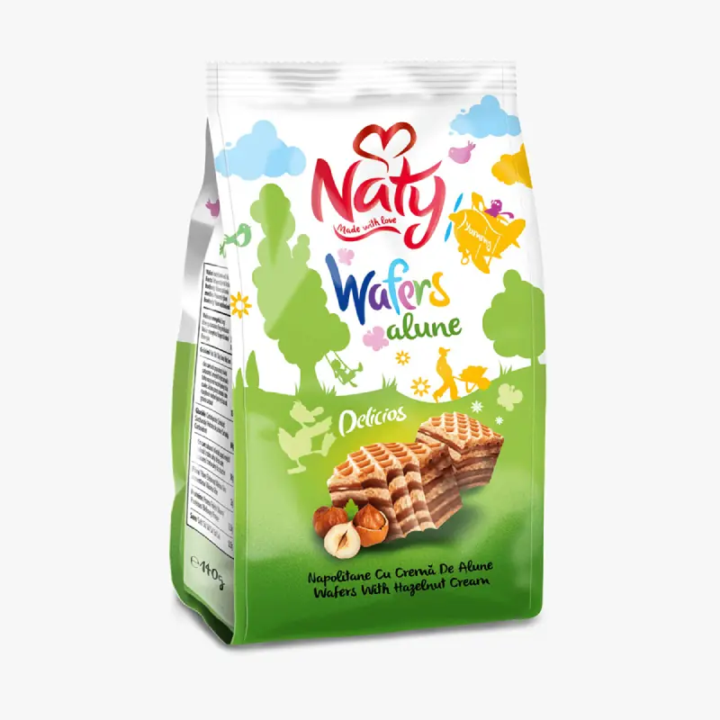 Naty Napolitane cu Cremă de Alune 140 g