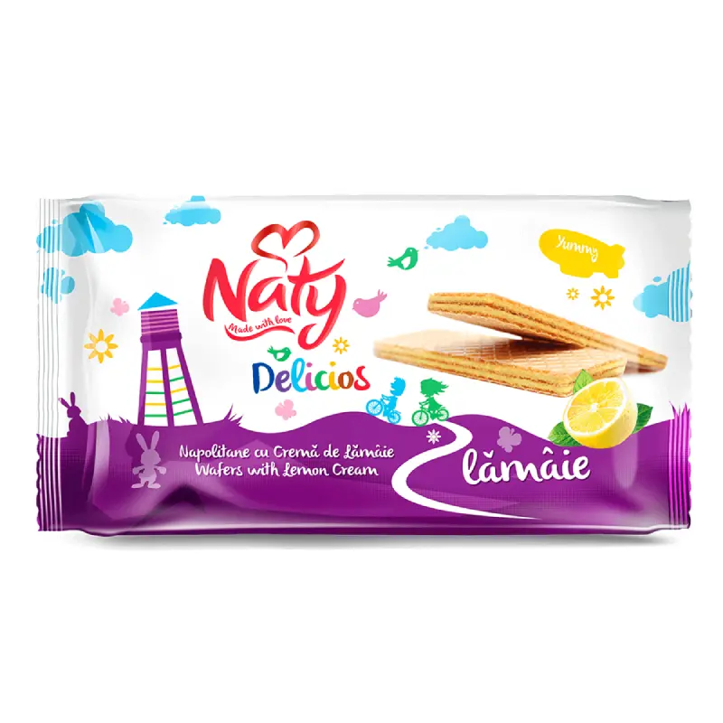 Naty Napolitane cu Cremă de Lămâie 160 g