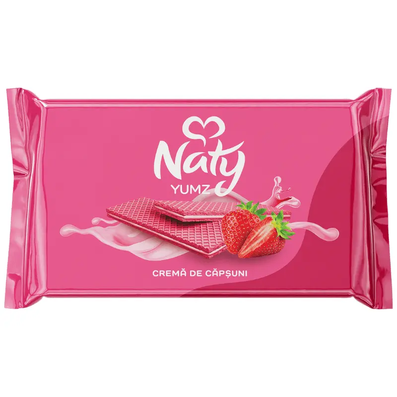 NATY Napolitane Yumz cu cremă de Căpșuni 110g