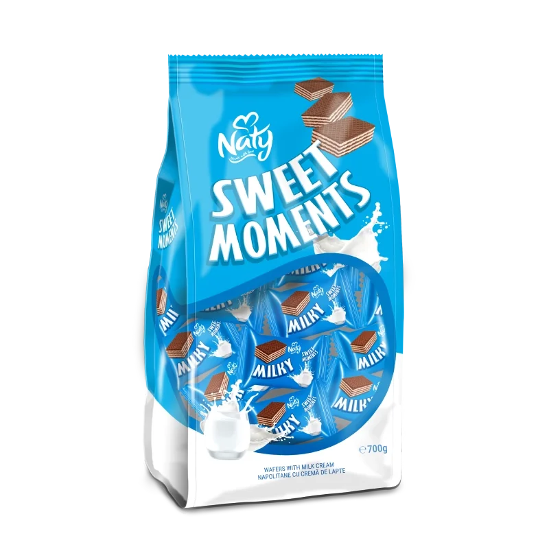 Naty Sweet Moments – Napolitane cu Cremă de Lapte 700 g