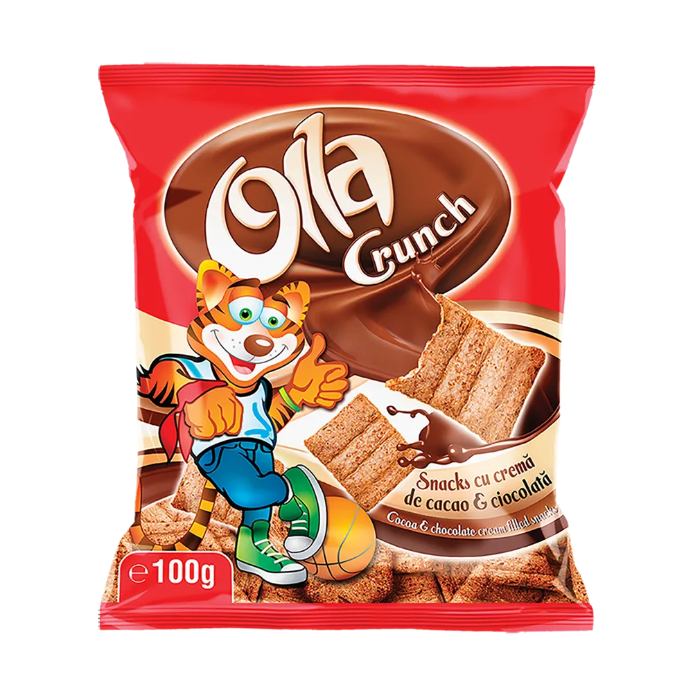 Olla Crunch – Snacks mit Kakao- und Schokoladencreme 100 g