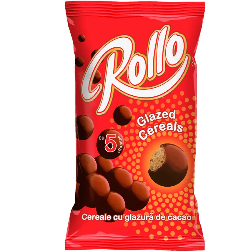 Rollo Cereale cu Glazură de Cacao 100 g