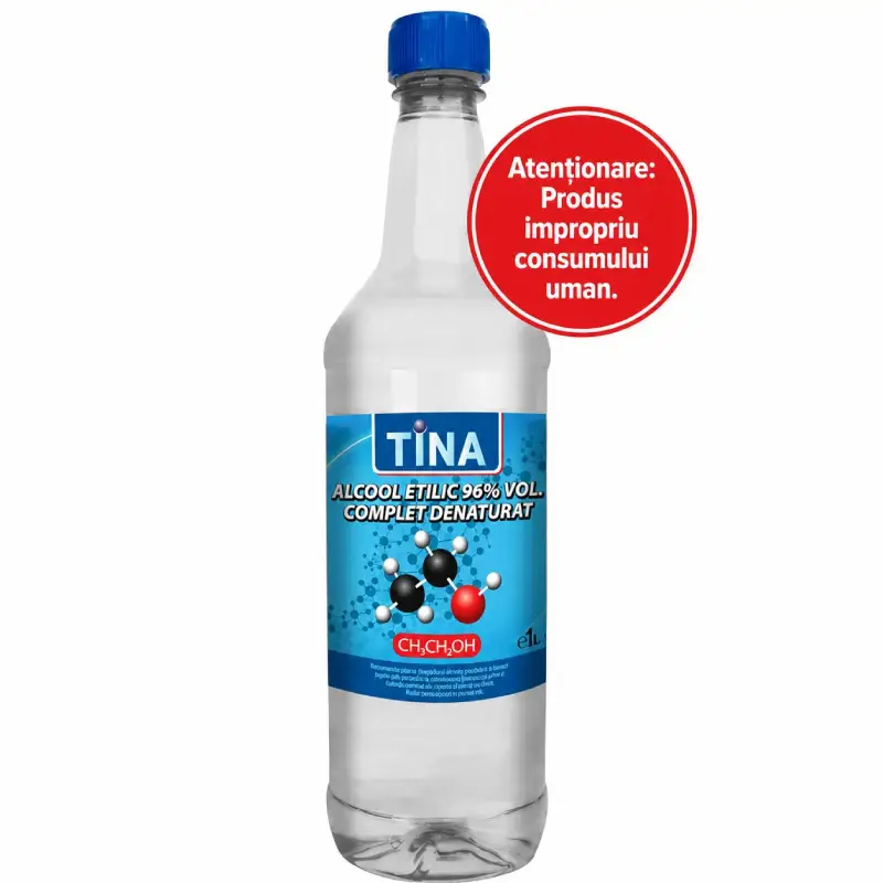 Tina Alcool Etilic 96% vol. complet denaturat 1l PET