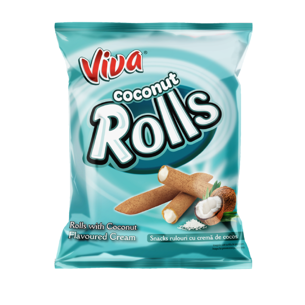 Viva Coconut Rolls – Snacks cu Cremă de Cocos 100g
