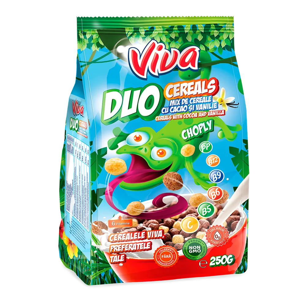 Viva Duo Cereals – Mix de Cereale cu Cacao și Vanilie 250 g