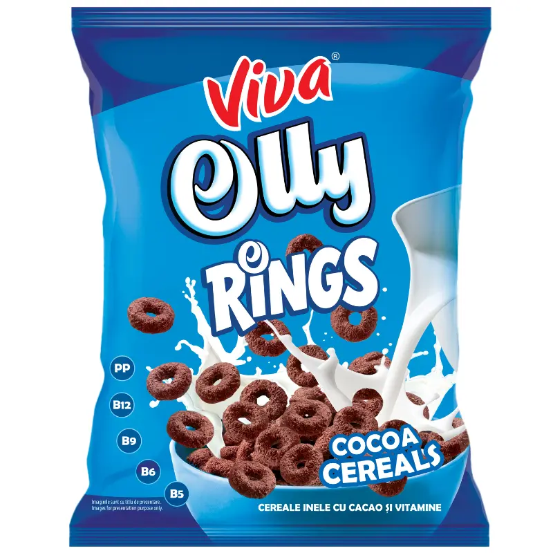 Viva Olly Rings – Cereale Inele cu Cacao și Vitamine 250 g