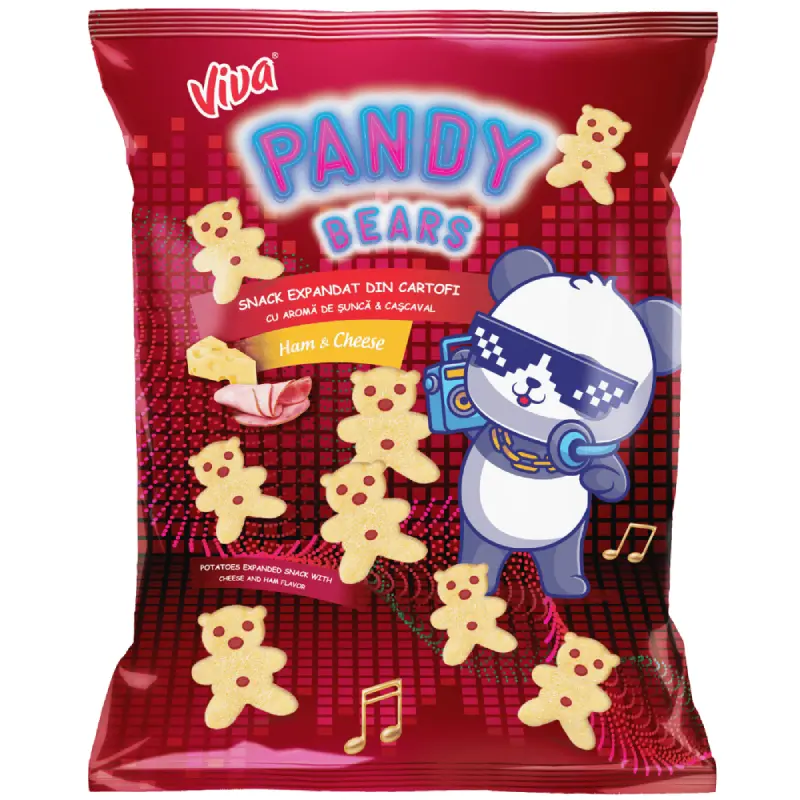 Viva Pandy Bears – Snack cu Șuncă și Cașcaval 50 g