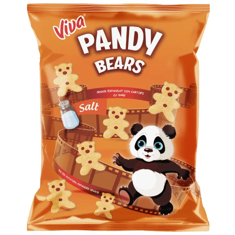Viva Pandy Bears – Snacks Expandat din Cartofi cu Sare 80 g
