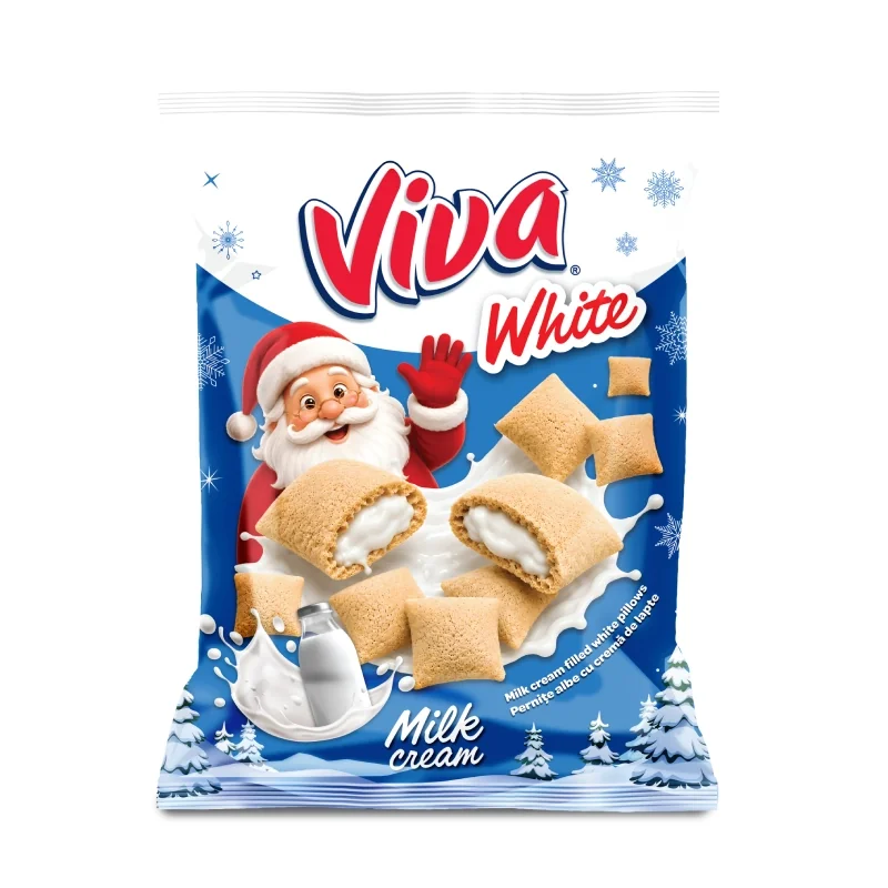 Viva Pernițe Albe cu Cremă de Lapte 200 g – Ediție de Crăciun