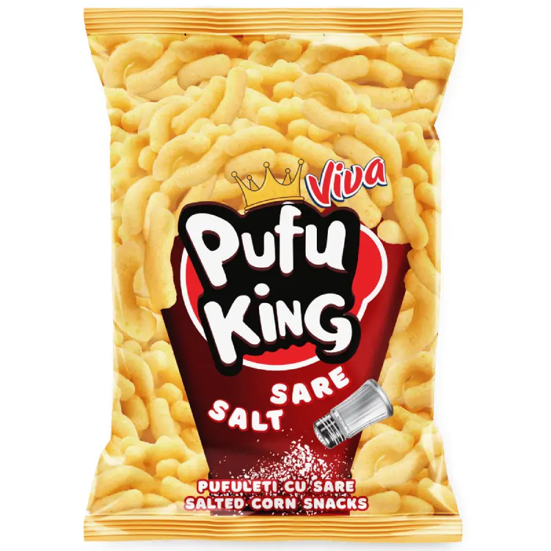 Viva Pufu King – Pufuleți Bastonașe cu Sare 85 g