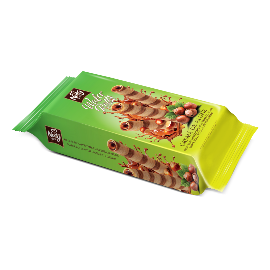 NATY WAFER ROLLS Viennese Wafers with Hazelnut Cream in Tray 115g